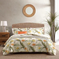 Bahama - King Comforter Set, Reversible Cotton Bedding with Matching Shams &amp; Bonus Throw Pillows, All Season Home Decor