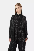 Benang Jarum Benang Jarum - Callie Sequin Shirt - Black