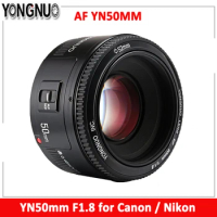 YONGNUO Lens YN50mm f1.8 Auto Focus Lens Large Aperture Lense for Nikon Canon EOS 60D 70D 5D2 5D3 600d DSLR Cameras
