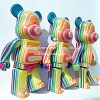 Bearbrick karimoku HAROSHI BE@RBRICK 400% Rainbow Series Horizontal Stripes Vertical Stripes Diamond Stripes Rainbow Balloon Dog