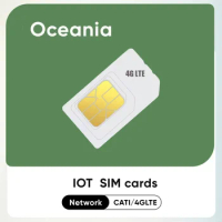 4G CAT1 Data SIM Oceania Universal 2Gb Camera ptt Walkie Talkie GPS Tracker One Year No Contract IOT Data SIM Card