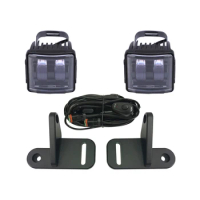 2PCS A Pillar LED Pod Work Light Kit with mounting bracket for 2018+ Jeep Wrangler JL