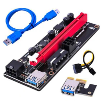 10Pcs Pci-E Riser Board 1X Om 16X Gpu Extender Riser Card Pci-E USB 3.0 Gpu Adapter Met 6Pin Interface(A)