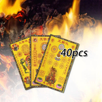 40 Lembar Kertas Sembahyang Mantra Huan Zhai Nie Zhai Hua Jie Zhou Pelunas Karma Kertas Kim Cua Ritu