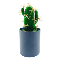 Artificial Bonsai No Wilting Fresh-keeping Fake Bonsai PVC Cute Faux Cactus With Pot Desktop Decor