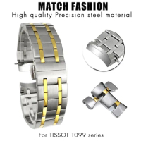 for Tissot T099 Stainless Steel Watchband for TOURELLES T099407A T099.407 21mm Watch Strap Men Bracelets