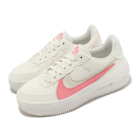 【NIKE 耐吉】休閒鞋 Wmns AF1 PLT.AF.ORM 女鞋 厚底 增高 米白 粉紅 小白鞋(DJ9946-105)