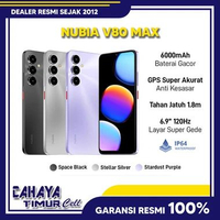 nubia V80 Max ROM 128 GB RAM 8 GB + 8 GB Smartphone Layar 6.9" HD 120Hz, Baterai 6000mAh Fast Chargi