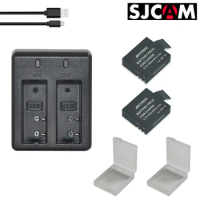 2Pcs SJ4000 Battery Rechargable Battery + Dual Charger For SJCAM SJ4000 SJ5000 SJ5000X Elite WIFI pLUS Action Camera Accessories