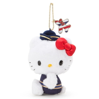 【震撼精品百貨】Hello Kitty 凱蒂貓~日本SANRIO三麗鷗 KITTY絨毛玩偶吊飾-飛機*61721