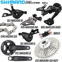 SHIMANO DEORE M4100 10 Speed Derailleur Groupset MTB Bike FC-M4100-2 Crankset CN-HG54 Chain CS-M4100-10 Cassette Bicycle Parts
