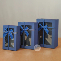 Hard Box With Ribbon NAVY GREEN GOLD HardBox Mewah Hampers Box Premium Kotak Kado