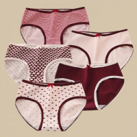 LAURENA 5pcs/Set Underwear Panties Women Teenager Girl Seluar Celana Dalam Perempuan Wanita Cotton P