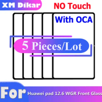 5 PCS New Glass + OCA For Huawei MatePad Pro 12.6 2021 WGR-W09 WGR-W19 WGR-AN19 Front Touch Screen Glass Cover Lens Panel