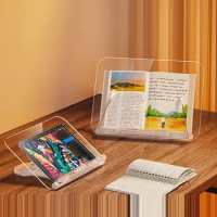 Acrylic Book Stand Transparent Reading Holder For Tablet Adjustable Support Supplies For Ereader Tablet Book And Laptop