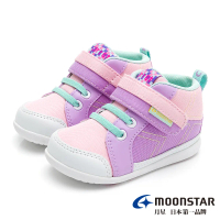 【Moonstar】速乾幼兒高筒機能童鞋-紫-12.5