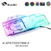Bykski A-XF5700XTBW-X,Full Cover AMD GPU Block For XFX Radeon RX 5700XT/ XFX RX 5700 XT THICC III ULTRA 8G BOOST,VGA Cooler