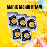 MANIK MANIK HITAM AKSESORIS JILBAB ISI 80AN
