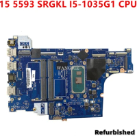 SRGKL i5-1035G1 Board FDI55 LA-J081P CN-047MF0 047MF0 47MF0 For Dell Inspiron 15 5593 Laptop Motherboard SRGKL I5-1035G1 CPU