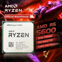 AMD Ryzen 5 5600 CPU Novo R5 5600 Game Processor Socket AM4 6-Core 65W DDR4 Desktop Brand New CPU Processador Without Cooler Fan