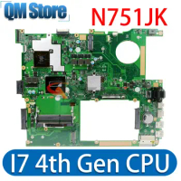 N751J Mainboard For ASUS N751JX N751JK Laptop Motherboard I7-4700HQ I7-4710HQ GTX850M GTX950M Notebook Maintherboard