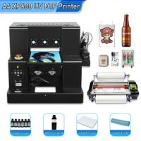 A4 UV Printer XP600 UV Printer Flatbed UV Printing Machine UV DTF Stickers Printer for UV Sticker Printing with Laminating UV A4