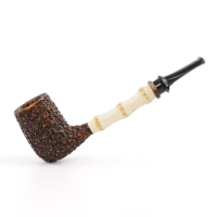 Handcarved Briar Wood Smoking Pipe 3mm Filter Tobacco Pipe Free Type Wooden Smoke Pipe Handmade Smoking Accessory