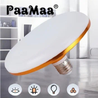 LED Bulb AC 220V E27 Base Household Energy Saving Lamp 12W 15W 40W 60W Indoor Lighting Flying Saucer Light 3500K Ceiling Lamp