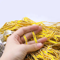5Yard/Lot 5mm Gold Silver Black Thread Centipede Braided Lace Ribbon Trim Curve Fabric for Wedding Craft DIY Sewing Accessories