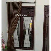 Gorden tingi 250 #Gorden jendela pendek #gorden murah Jendela #tirai premium warna abu cokelat hijau