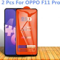 2 Pcs Curved Tempered Glass For OPPO F11 Pro Full Cover 11H Protective film Screen Protector For Oppo f11 pro