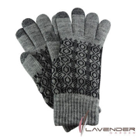 【Lavender-i-Touch】觸控雙層手套(格紋-灰)