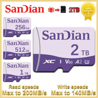 2TB SD Memory Card 1TB Mini SD Card 512GB 256GB A2 U3 Micro TF SD Card 128GB High Speed TF Card For 