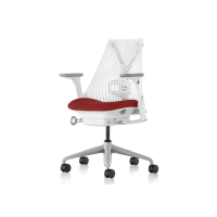 【Herman Miller】Sayl 全功能-白框/紅座 l 原廠授權商世代家具(人體工學椅/辦公椅/主管椅)