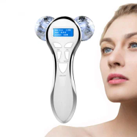 4D Micro-Current Facial Massager Roller Electric Facial Beauty Roller Skin Tighten Anti Aging V Face Lifting Face Body Massager