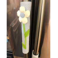 Hot 2 PCS Pastoral Flower Polka Dot Door/Refrigerator Handle Cover Fridge Door Handle Gloves Home Decor Kitchen Accessories