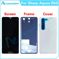 100% Test For Sharp Aquos R5 R5G SH-51A SHG01 SH-R50 LCD Display Touch Screen Digitizer Assembly Back Cover Rear Case Frame