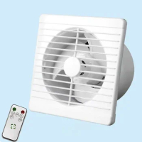 220V 4/ 6/ 8 Inch Remote Control Window Wall Exhaust Fan for Bathroom Toilet Kitchen Air Ventilation with Timing Function