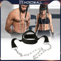91CM Head Harness Belt Neck Weight Lifting Steel Chain Strap Fitness Gym
