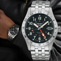 SEIKO精工 5 Sports系列 GMT兩地時間 機械腕錶 禮物推薦 畢業禮物 4R34-00C0D/SSK023K1