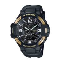 【CASIO 卡西歐 G-SHOCK 系列】數位羅盤/溫度/計時_LED_造型飛行錶(GA-1000)