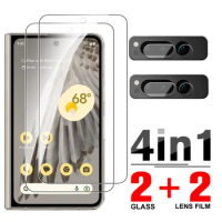4in1 Tempered Glass Case For Google Pixel Fold 7.6inch Screen Protector For Google PixelFold Camera Lens Protective Film G9FPL