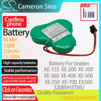 CameronSino Battery for Uniden AE-155 XE-200 XE-300 XE-360 XE-400 XE-500 EX500 fits Panasonic 320BVH3TMU Cordless phone Battery