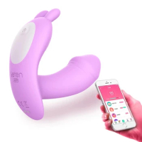 Leten APP Controlled Wearable Butterfly Massager G-spot Clitoral Stimulator Adult Sex Toy Female Smart Heated Dildo Vibrator