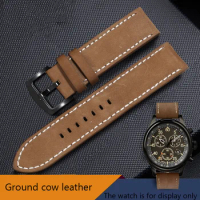 Genuine Leather Strap Replacement Timex T49905 T49963 49953 Frosted Cow Leather Watchband 20mm Brown