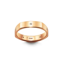 JL แหวนเงินแท้ รุ่น Aaron ประดับด้วย Premium Zirconia