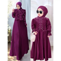 Gamis nagita kids (3-5tahun)(6-8tahun)(9-11tahun) Dress anak perempuan / Gaun pesta anak perempuan M