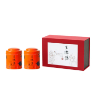 VIP【王德傳】澄光茶葉禮盒-東方美人原葉袋茶18入小橘罐+蜜香紅烏龍100g(2024momo獨家中秋禮盒)
