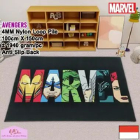 Disney Marvel Official Merchandise Avengers karpet playmat anak 100 cm x 150 cm anti slip motif kart