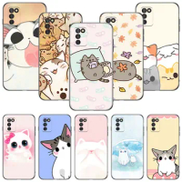 Cute kawaii cat Case For Samsung Galaxy A13 A03S A01 Core A10 A20E A21 A30 A40 A41 A42 A90 A9 A6 A7 A8 Plus 2018 A5 2017 Cover